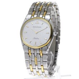 JAEGER-LECOULTRE Albatross 146205.5 YG bezel Silver Dial QZ Boy's Watch_861024